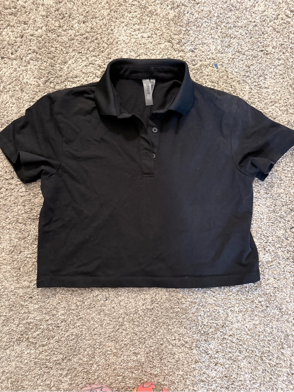 🤩3/$25  Black Cropped Polo Top